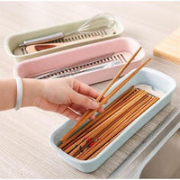 Kitchen Drawer Cutlery Storage Box with Drainage for Chopsticks and Spoons