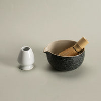 Ceramic Matcha Whisk Holder and Bowl Set
