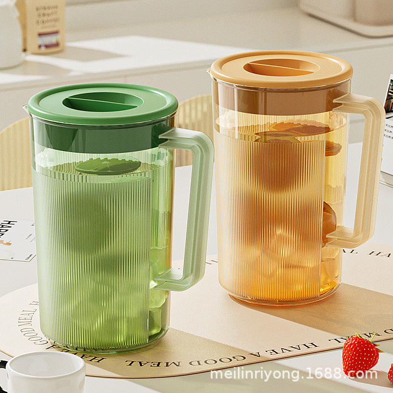 Cold Water Pitcher with Lid for Refrigerator, High Temperature Resistant Juice Beverage Dispenser