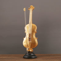 Luxury Saxophone Violin Resin Ornament for Wine Cabinet TV Cabinet Desktop Music Craft Instrument Model