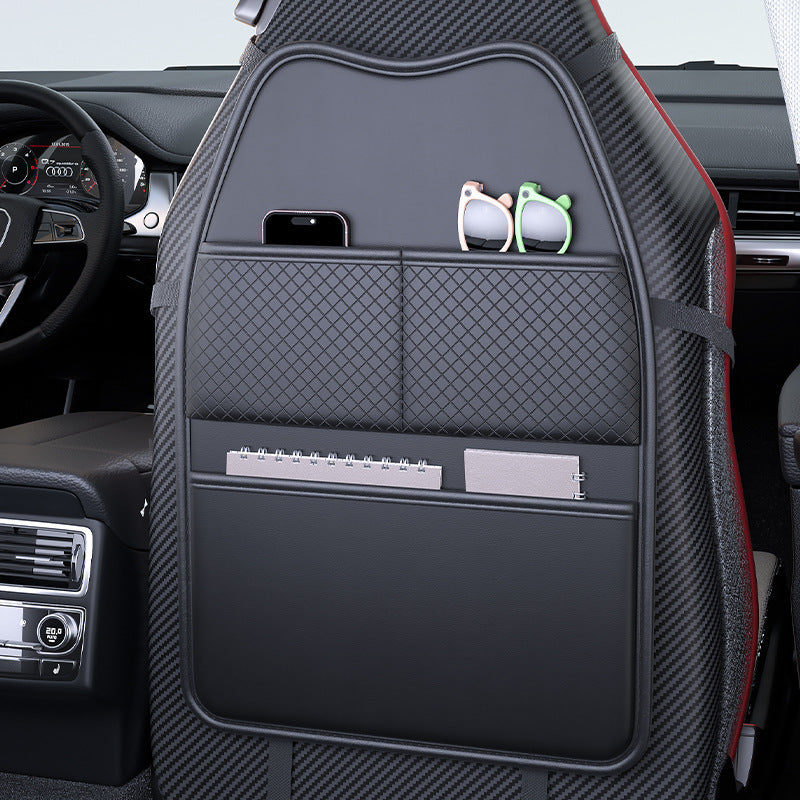 Car Seat Back Organizer with Tissue Box and Storage Net