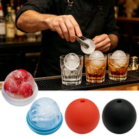 Large Sphere Ice Cube Mold for Whiskey, Easy Release Silicone Ice Ball Maker, BPA-Free, Quick Freeze