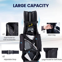 Golf Club Travel Bag with Wheels for Airline Luggage