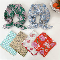 Polka Dot Cotton Scarf for Women, Fashionable Neck and Head Wrap, Decorative Kerchief
