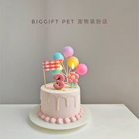 Pet Birthday Strawberry Donut Number Candle Set for Cats and Dogs, Cute Cartoon Cake Dessert Party Decoration