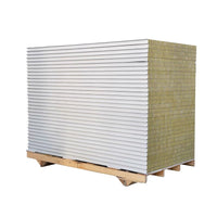 Rock Wool Composite Color Steel Sandwich Panel for Fireproof Thermal Insulation and Soundproofing
