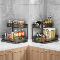 Under Sink Pull-Out Cabinet Organizer with Sliding Drawer Basket for Kitchen and Bathroom Storage