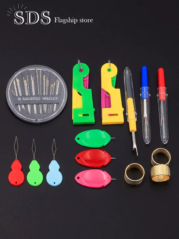 Automatic Needle Threader Set for Sewing Machines and Hand Sewing