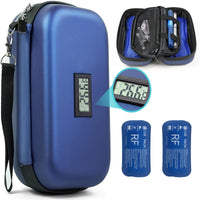 Portable Insulin Cooler Bag with Temperature Display for Travel and Outdoor Medication Storage