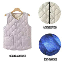 Unisex Winter Warm Down Cotton Vest Sleeveless Jacket for Men and Women