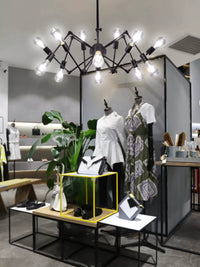 Nordic Industrial Style Spider Chandelier for Living Room, Loft, and Commercial Spaces