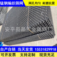Manganese Steel Woven Vibrating Screen Mesh for Sand and Gravel Filtration, Anti-Clogging Black Steel Wire