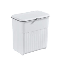 Wall-Mounted Trash Can with Lid for Kitchen, Punch-Free Waste Bin, Multi-functional Storage