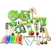 Orff Percussion Instrument Set for Early Childhood Music Education - 7 to 14 Piece Classroom Montessori Kit