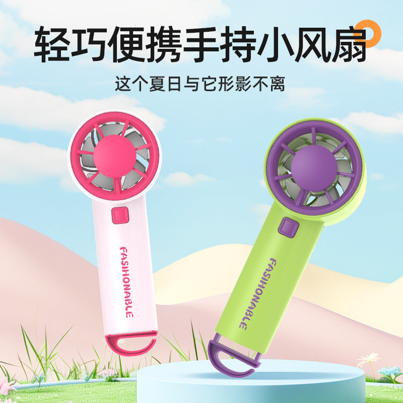 Portable USB Rechargeable Handheld Mini Fan with High Airflow and Quiet Operation