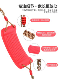 Kids Indoor Outdoor Swing Set with Hanging Rope and Seat for Sensory Training