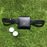 Women's PU Leather Golf Rangefinder Pouch with 4 Ball Holders