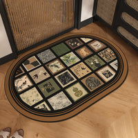 Diatomaceous Earth Non-Slip Bathroom Mat, Super Absorbent & Quick Dry, Mid-Century Modern Style