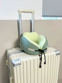 Memory Foam U-Shaped Travel Neck Pillow for Office, Airplane, Car, and High-Speed Rail