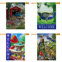 2025 New Cross-border Spring/Summer Sunflower Floral Linen Garden Flag Double-Sided Print Yard Decoration