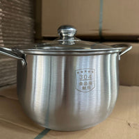Stainless Steel Stock Pot with Steamer Basket, Thickened Large Capacity Soup Stew Pot for Induction Cooker