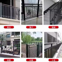 Zinc Steel Balcony Railing Outdoor Stair Handrail Villa Terrace Roof Protective Fence