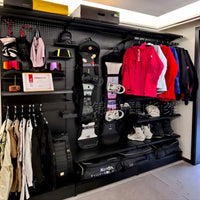 Black Pegboard Shelf Camping Gear Storage Outdoor Supplies Ski Equipment Coat Hat Multi-layer Garage Tool Rack