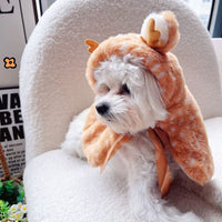 Christmas Reindeer Pet Cloak with Hat for Dogs and Cats