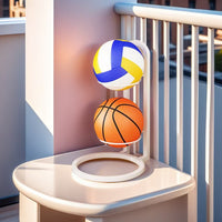 Heavy-Duty Round Base Sports Ball Storage Rack for Basketball, Soccer, Volleyball