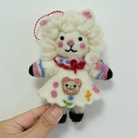 Handmade Felt Sheep Keychain Bag Charm