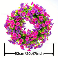 Artificial Eucalyptus Morning Glory Wreath for Wall & Door Decor
