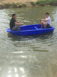 2.8m Inflatable Fishing Boat with Double Layer Hull, Thickened Plastic, Single Person