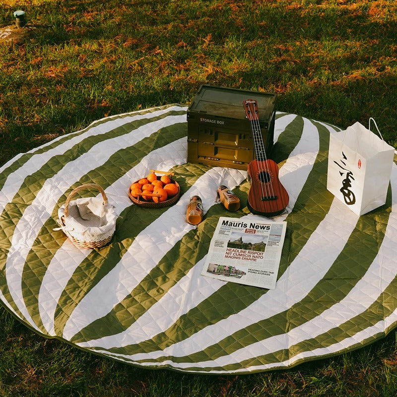 Round/Square Picnic Blanket Waterproof Outdoor Camping Mat Portable Beach Festival Ground Cloth