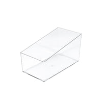 Clear Slanted Opening Storage Bin for Refrigerator and Display