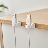 KM.536 Self-Adhesive Cable Clips for Wire Management, Easy Open/Close Plastic Cable Organizer, 4-Pack
