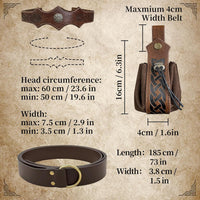 Medieval Embossed Knight Belt for Cosplay & Performance
