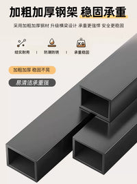 Open Metal Wardrobe Rack with Dustproof Cover for Bedroom Storage