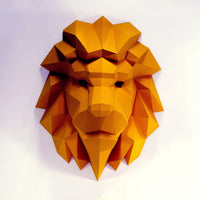 3D Papercraft Lion Head Wall Decor DIY Kit