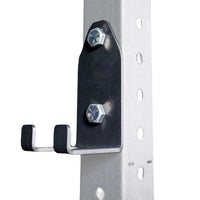 Barbell Bar Storage Hooks for Squat Racks, Single Tooth J-Hooks, Fitness Equipment Accessories