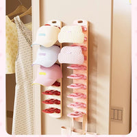 Adhesive Hat Hooks for Door and Wardrobe Organization, No-Drill Cap Rack