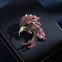 Chinese Style Phoenix Brooch Cheongsam Dress Accessory Elegant Feather Pin