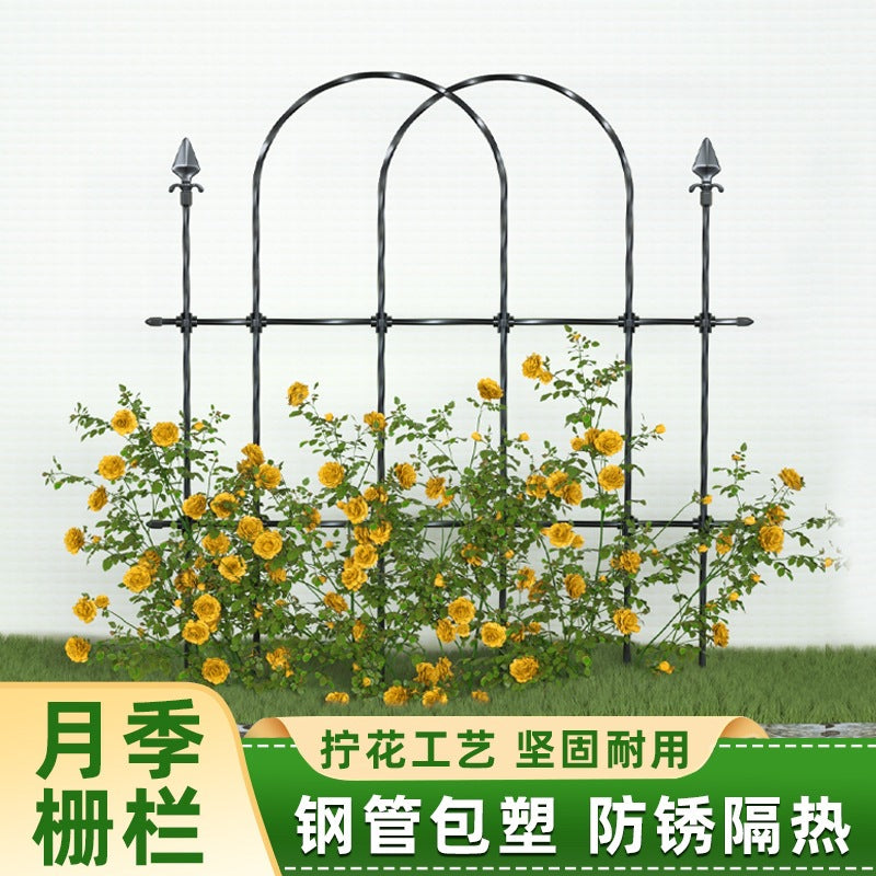 Garden Trellis for Climbing Plants, Metal Arch Support for Roses and Vines, Outdoor Decorative Grid Panel