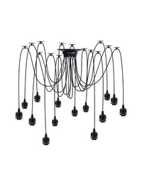 DIY Multi-Head Spider Chandelier with E27 Sockets for Living Room Dining Hall