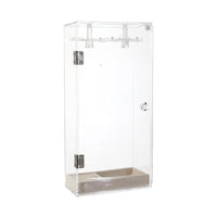 Dustproof Acrylic Jewelry Organizer with Door for Necklaces, Earrings, and Bracelets
