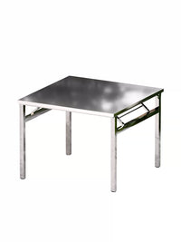 Thickened Stainless Steel Folding Table for Outdoor Camping, Picnics, and Home Use - Portable Square/Round Dining Table