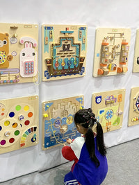 Preschool Wall-Mounted Educational Activity Board for Kids and Seniors