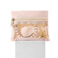 Luxury Anti-Oxidation Flannel Jewelry Pouch with Drawstring for Earrings Rings Necklaces Travel Storage