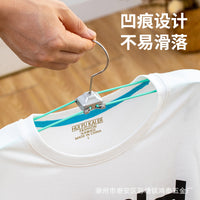 Foldable Stainless Steel Travel Hanger with Clips, Non-slip Drying Rack for Home and Travel