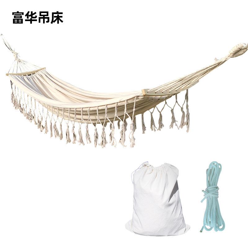 F1Vins Bohemian Tassel Hammock Chair for Indoor Outdoor Patio Camping
