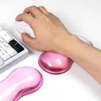 Crystal Clear Gradient Silicone Wrist Rest for Mouse and Keyboard - Cool, Waterproof, Non-Slip